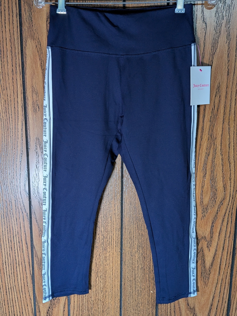 Juicy Couture Navy Leggings with White Logo Side Tape